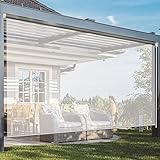 Ccsh Rollo 65cm/ 85cm/ 105cm/ 125cm/ 145cm Breiter Klarer Fensterschirm, Innen-Außen-transparente Vinyl-Rollos für Balkonküchenbüro, PVC-Vorhang (Size : 105cmx160cm(3.4FTx5.2FT))