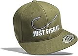 Baddery Angler Hut: Fish It - Geschenk für Angler - Angelbekleidung - Cap für Angler - Anglermütze - Angler Kappe - Angler Mütze - Classic Snapback von Flexfit (One Size)