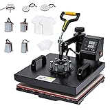 CO-Z Heißpresse Transferpresse Hitzepresse Heat Press Machine 360 Grad Tassenpresse Textilpresse Mulitifunktional Sublimation für T-Shirts Becher Platten Kappe (Upgrade 38 x 38cm 8 in 1)