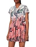 Herrlicher Damen Larena Viskose Print Degradee Overall, Papaya 422, L