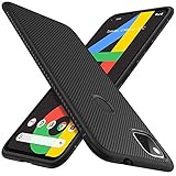 C'iBetter Kompatibel mit Google Pixel 4a Hülle, Ultra Thin Silikon hülle Stoßfest Case Handyhülle Schutzhülle Shock Absorption Backcover passt Kompatibel mit Google Pixel 4a Smartphone,Schw