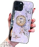 Schutzhülle für iPhone 13 Pro Max, Mädchen, Frau, weiches robustes TPU-Bumper mit luxuriösem Glitzersteinen, stoßfeste Schutzhülle für iPhone 13 Pro Max mit Ringständer 17.7