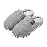 Hausschuhe Unisex Filz-Pantoffeln, Slipper Mit Rutschfester Naturkautschuk-Sohle,Pantoletten Winter Wärme Pantoffeln Bequem Plüsch Fleece Gefüttert Hausschuhe Puschen Indoor Leichte Baumwolle Slipp