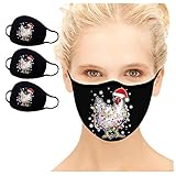3-5 Stück Schwarz Mundschutz, Staubschutz Atmungsaktive Mundbedeckung, Erwachsene, Bandana Face-Mouth Cover W