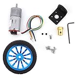 Elektromotor, Chacerls DIY Encoder Getriebemotor mit Montagehalterung 65mm Radsatz für Smart Car Robot DC12V(500rpm)