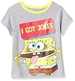 SpongeBob Squarepants Boys' Short Sleeve T-Shirt, Heather Grey, 4