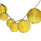 Dailyart Solar Lichterkette Aussen 5M 20er LED IP65 Wasserdicht Lampion/Laternen Solar Lichterkette Auße Beleuchtung für Garten, Terrasse, Hof, Haus, Weihnachten Deko [Energieklasse A+++] (Warmweiß)