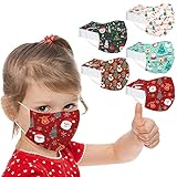 YINGXIONG 50 Stück Weihnachts mundschutz,Einweg_3-lagig Mund Nasen Schutz,Cartoon Druck Bandana Multifunktionstuch Staubdicht Atmungsaktiv Gesichtsschutz Mundbedeckung für Jung