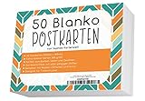 Blanko Postkarten Set mit 50 Karten zum Selbstgestalten und Selbstbedrucken - Hochqualitatives 300g/qm Papier - von Sophies Kartenw