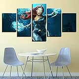 ARIE 5 Stück Bild Gedruck Filmfigur Atlantis Mera 5 Teilig Wanddekoration Wand Canvas Die Bilder Kunstdruck Weihnachten Kreative Geschenk