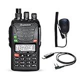 WOUXUN KG-UV6D 4m/2m 66-88/136-174MHz Dualband Amateurfunk PMR-Handfunkgerät (mit USB Programmier-Kabel und Mikrofon)