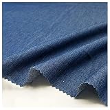 Stretch Stoff Baumwolle Gewaschener Denim, Sandgewaschener Denim, Dünnes Mittelblau, Indigoblau, Herstellung Von Kleidung, Hosen, Hemden, Röcken, DIY-Kleidungsdesign-STO(Size:1.5M*1M,Color:Indigo)