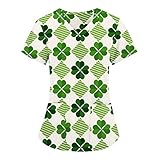 Damen Kasack Pflege LäSsig Sommer Arbeitsuniform Bluse T-Shirt Uniformen V-Ausschnitt Mock Wrap Scrub Unisex Top Sommer Einfarbig Kurzarm Gute QualitäT V-Neck Top Plus S