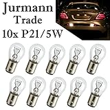 10x Jurmann P21/5W 12V Original Long Life Tagfahrlicht Bremslicht Hecklicht Parklicht Blinker Halogen Ersatz Birne E-geprü