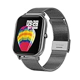 XYZK P8 Smartwatch für Herren, Sportuhr mit Blutdruck/Blutsauerstoff/Herzfrequenzmessung, Aktivitätstracker für iOS Android Smart Watch, H(B)
