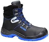 ELTEN Sicherheitsschuhe ALESSIO XW Mid ESD S3, Damen und Herren, Lederschuh, robust, Blau, Stahlkappe - Größe 42