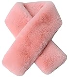 Damen Schal aus Kunstpelz, weich, gemütlich, Halswärmer, Pink-a, Einheitsgröß