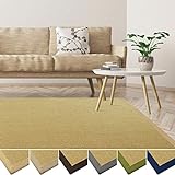 casa pura Sisal Teppich aus Naturfasern | mit Bordüre aus Baumwolle | pflegeleicht | viele Größen und Farben (Natur/Bordüre Natur, 120x180 cm)