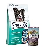 Happy Dog Medium Adult 12 kg + 1 x Softsnack Irland (Lachs und Kaninchen) 100 g