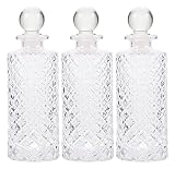 LIXBD 3 x Glasdiffusorflaschen, leer, nachfüllbar, Diffusor-Flasche, ätherisches Öl, Aromatherapie, Duftb