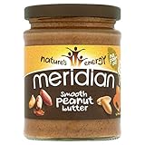 Meridian natürliche glatte Erdnussbutter ohne Zuckerzusatz (280g) - Packung mit 2