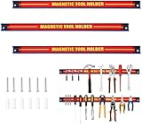 uyoyous 3 x Magnet Werkzeugleiste 46 cm Magnetisch Werkzeughalter Starkes Metall Hochleistungsmagnet Magnete Werkzeugholder mit Befestigungsschrauben für Werk