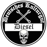 Diesel Deutsches Kulturgut Auto Aufkleber Sticker Feinstaub Umwelt Plakette JDM Tuning TÜV LKW Lustig Fun 2 Stück! Umweltzone Fahrverbot Diesel-Fahrzeug