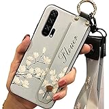 Umhängeband Soft Case Lulumi Lanyard Handyhülle Kompatibel mit Huawei Honor 20 Pro, Anti-Staub für Mädchen für Mann Handyhalter Weiche Handgelenkschlaufe TPU Flexibel, Weiß O