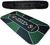 Rivergen Pokermatte 120 x 60 cm (Grün) 3 mm dick | Inklusive Tragetasche | Texas Holdem Poker Matte | Poker Tablett | rutschfest | Faltbare Poker Tischk