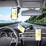 Hapfish Handyhalterung Auto, Handy Halterung PKW, 2 in 1 Lüftung & Saugnapf Robuste KFZ Handyhalter, Auto Zubehör Innenraum für iPhone 12 11 Pro XS Max XR X 8 7 6, Samsung usw…