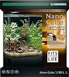 Dennerle Nano Cube Complete+ 30 Liter - Mini Aquarium mit Abgerundeter Frontscheibe - Komplett-S