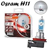 2x Osra.m H11 55W 12V Night Breaker Laser +150% Next Generation 64211NL-HCB hell Weiß Ersatz Halogen Birne für Scheinwerfer, Fernlicht, Abblendlicht - E-geprü