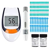 SUOTENG Blutzuckermessgerät, Glucometer Diabetes Blutzuckermonitor mit kostenlosen Teststreifen Test Blutzucker Gesundheitswesen (Color : Meter+100pcs Test)