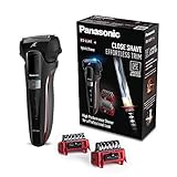 Panasonic ES-LL41 Hybrid-Rasierer, 3in1-Rasierer zum Rasieren, Trimmen und Stylen, 2 Aufsätze, schw