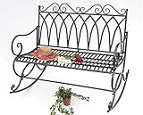 DanDiBo Schaukelbank Metall Wetterfest Dunkelgrau 112 cm Gartenbank 132730 Parkbank Sitzbank Garten Schauk