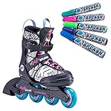 K2 Inline Skates MARLEE SPLASH Für Mädchen Mit K2 Softboot, Black - Pink - Splash, 30E0222