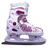 WORKER Kinder/Damen Schlittschuhe Action Maripo mit Kunstpelz Gr. 29-32, 33-36, 37-40, 40-43 verstellbar (33-36 verstellbar)