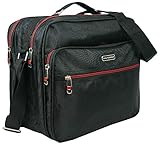 Robuste Arbeitstasche | Handtasche für Männer | Flugbegleiter | Herrentasche | Umhängetasche | Schwarz (Querformat) | Ny