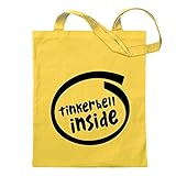 Kiwistar Tinkerbell Inside Tragetasche Baumwolltasche Stoffbeutel Umhängetasche Langer Henk