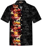 Hawaiihemdshop Hawaiihemd | Herren | Baumwolle | Größe S - 8XL | Kurzarm | Hawaiihemden | Strand | Beach | Palmen | Meer | Aloha | Kokosnuss-Knöpfe | Hawaii H