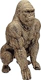 Kare 61560 Design Deko Figur Gorilla, Gold, 80x50x47