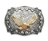Schnalle123 Gürtelschnalle Western Adler 3D Optik für Wechselgürtel Gürtel Schnalle Buckle Modell 254