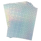 Bleidruck Bedruckbare Spiral-Holografische Premium-Vinyl-Aufkleber-Papier, 10 Blatt, 20,3 x 20,3 cm, bedruckbare Regenbogen-Vinyl-Aufkleber, Papier, schnell trocknend, für Inkjet-/Laser-Druck