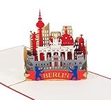 3D KARTE'Berlin Skyline' I Pop-Up Karte als Reisegutschein, Grußkarte, Geschenkkarte, Geburtstagskarte I Klappkarte als Andenken, S