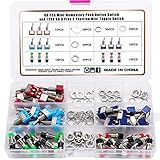 Coolty 60 Stück 125V 6A 250V 2A 120V 5A 3 Pin 2 Position EIN-EIN Mini-Kippschalter und 1A 250 V 2 Pin Mini-M