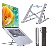 Laptop Ständer, Yanavee Aluminium Laptop Stand höhenverstellbar mit Spezielles Magnetisches Design, Faltbarer Notebook Ständer kompatibel mit Laptops 10-15,6 Zoll (Space Grey)