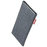 fitBAG Jive Grau Handytasche Tasche aus Textil-Stoff mit Microfaserinnenfutter für Apple iPhone 5 / 5s / SE 16GB 32GB 64GB | Hülle Made in Germany