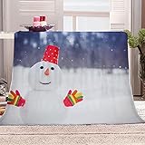 Kuscheldecke 130 × 150 cm Wohndecke Fleecedecke extra Weich , Warm Sofadecke ,Couchdecke Flauschige Decke Mikrofaser Bettüberwurf Tagesdecke -Winter-S