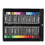 Akozon Öl Pastell, DelGreen 12/24/36 Farben Öl Runde Pastell Set Assorted Künstler Stick School Kit(36 Farben)