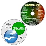 OpenOffice & LibreOffice, vorlagen & Softwarepaket + Ultimate Boot / Ersthilfe & Notfall-CD für Windows 10 / 8 / 7 / Vista / XP (32 & 64 Bit) (2 CD/DVD Spar-Set)